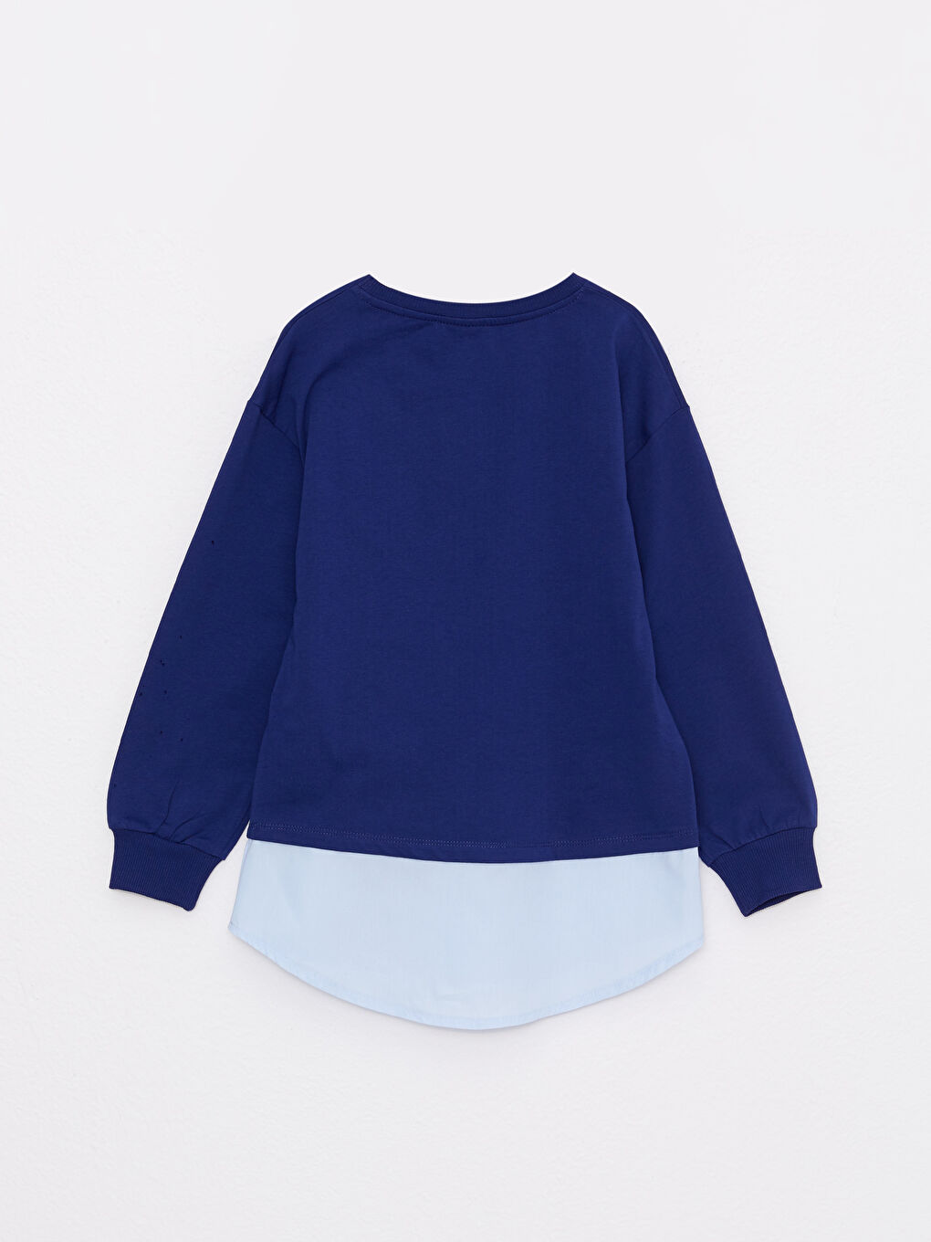 Crew Neck Printed Long Sleeve Girls' T-Shirt-1