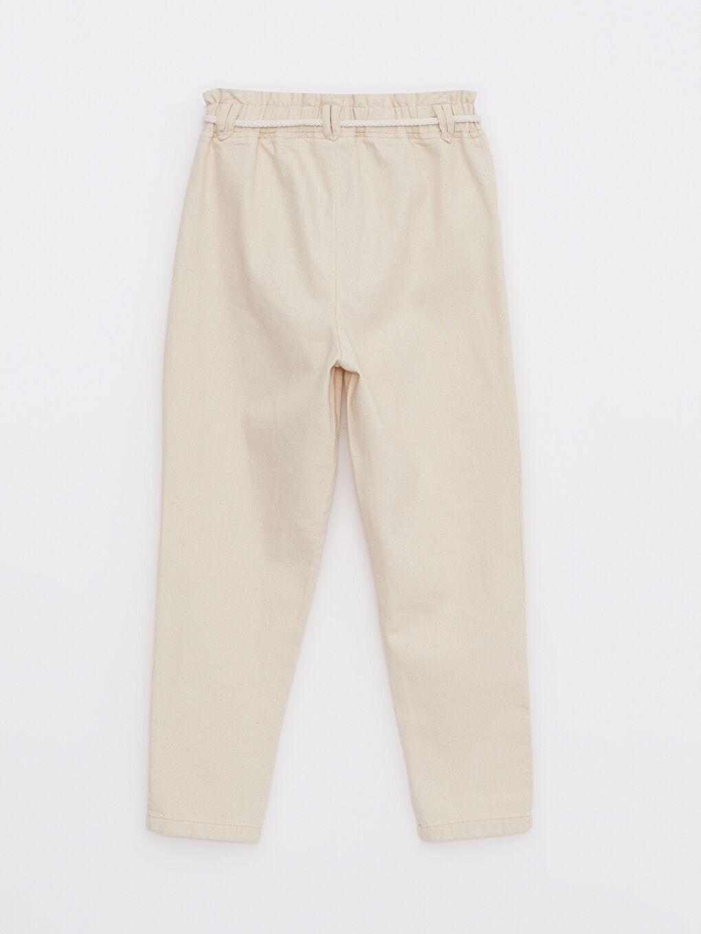 Pantalon Basique en Gabardine à Taille Élastique pour Fille-1