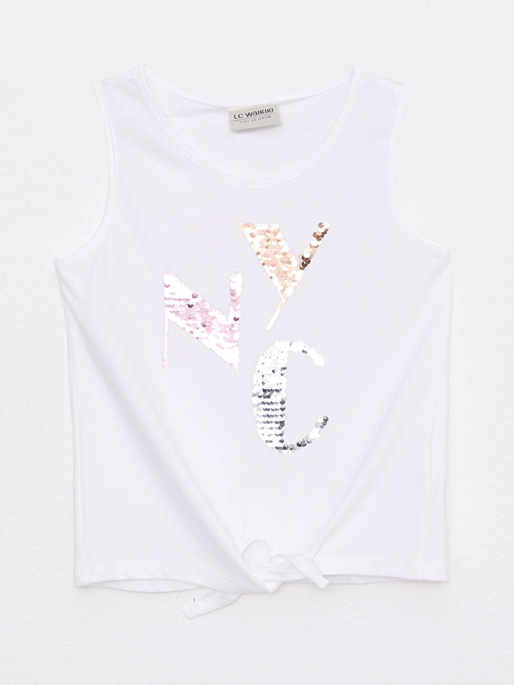 Crew Neck Sequin Embroidered Cotton Girls' Athlete -S2HF08Z4-R9K