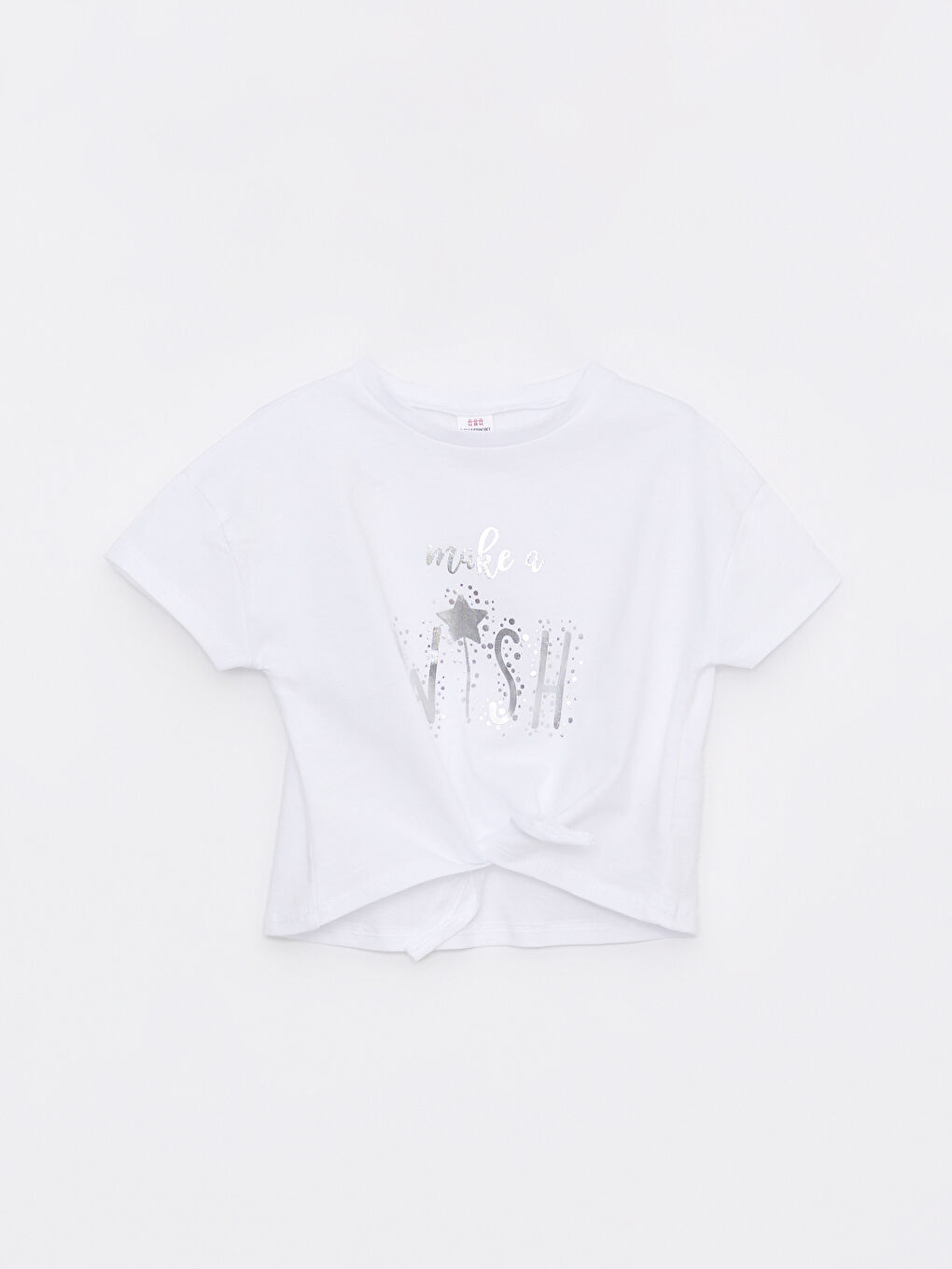 LCW baby Crew Neck Short Sleeve Printed Baby Girl T-Shirt and Tights Set of 2 -S2HF35Z1-FFB