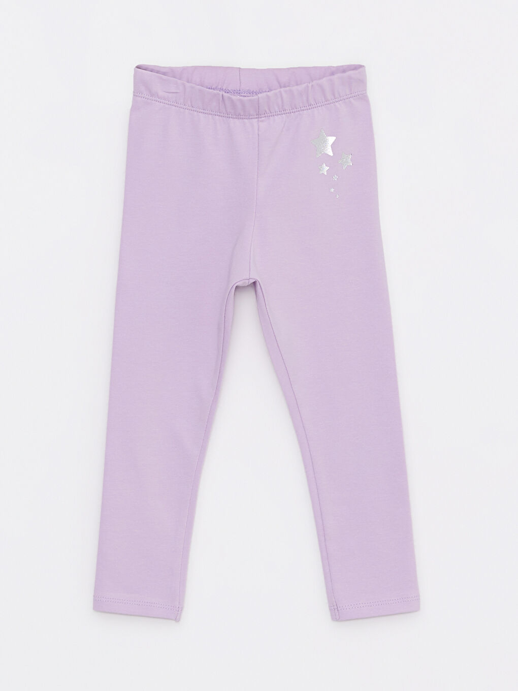 LCW baby Crew Neck Short Sleeve Printed Baby Girl T-Shirt and Tights Set of 2 -S2HF35Z1-FFB