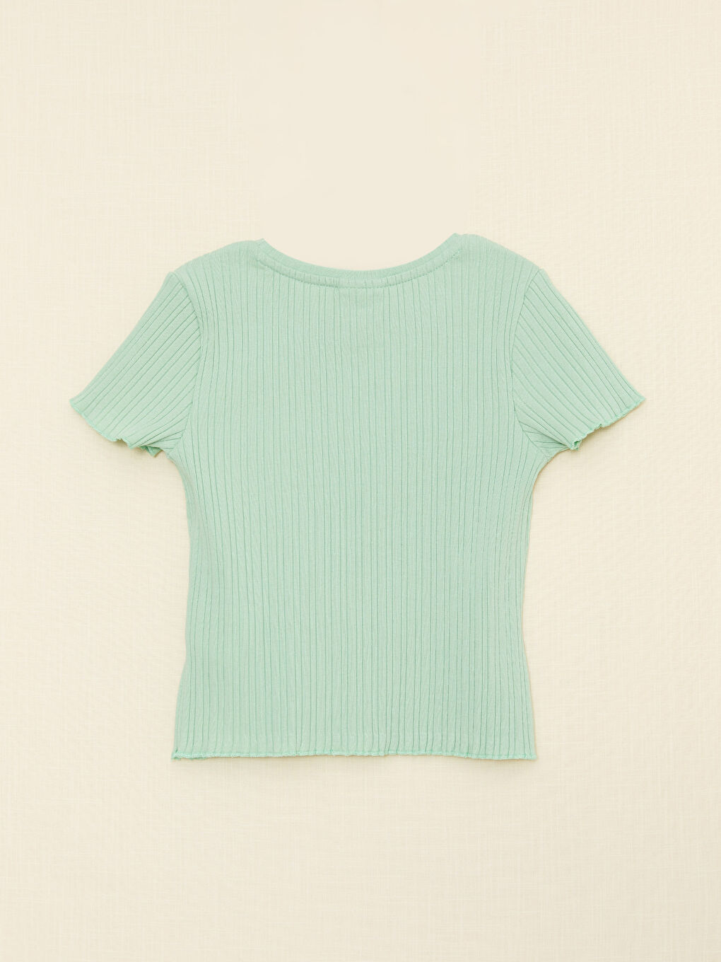 Crew Neck Basic Short Sleeve Girls' T-Shirt-1