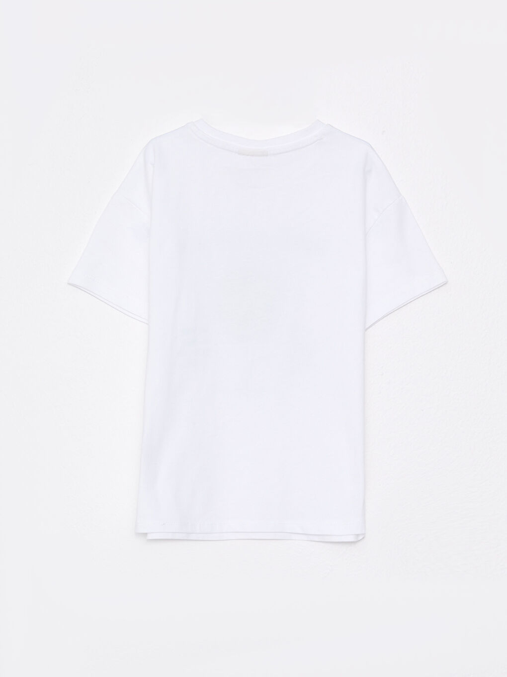 Crew Neck Printed Short Sleeve Cotton Girl T-shirt-1