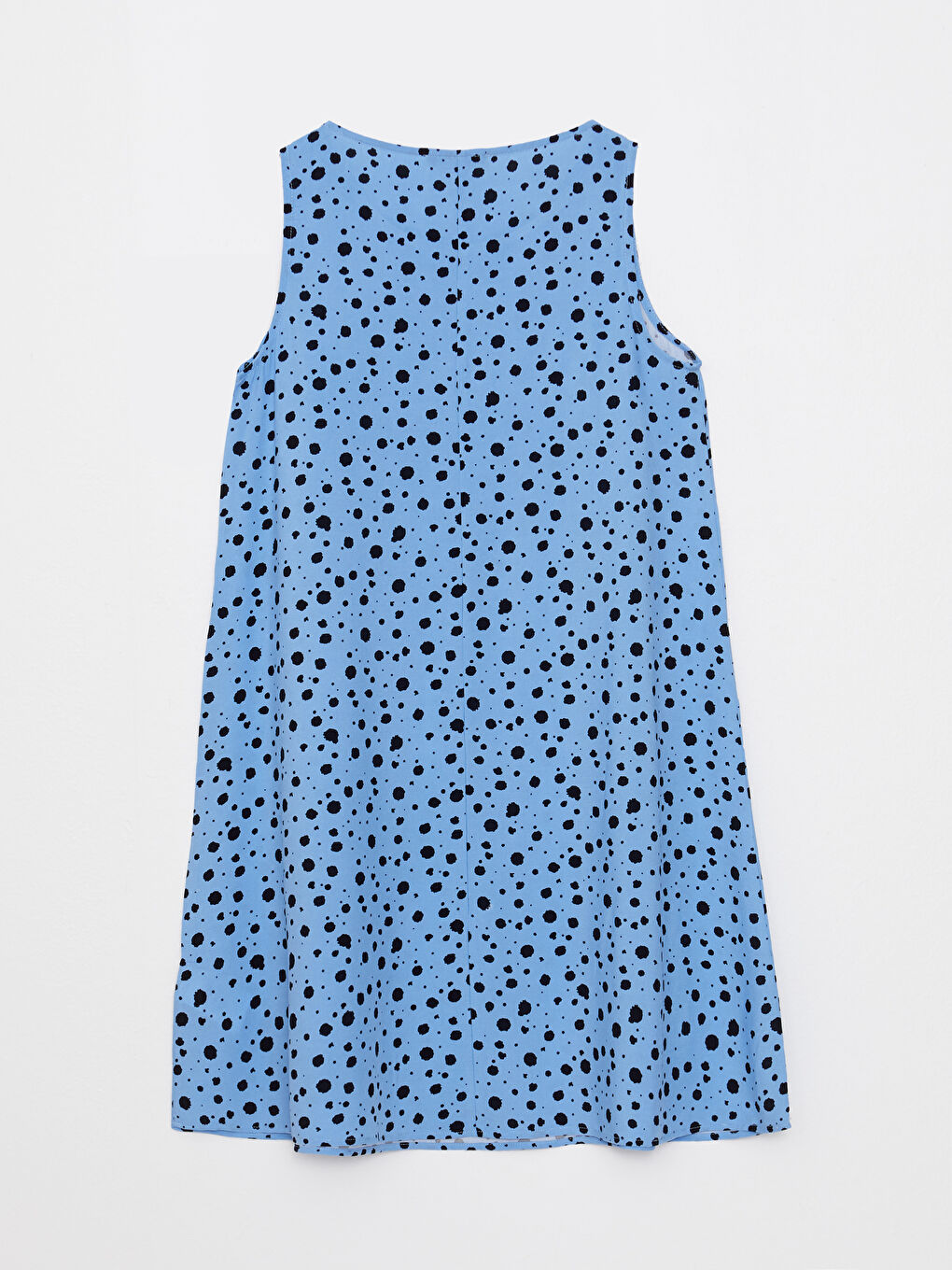 Robe pour Femmes en Viscose à Motifs sans Manches à Coupe A avec Col Rond-6