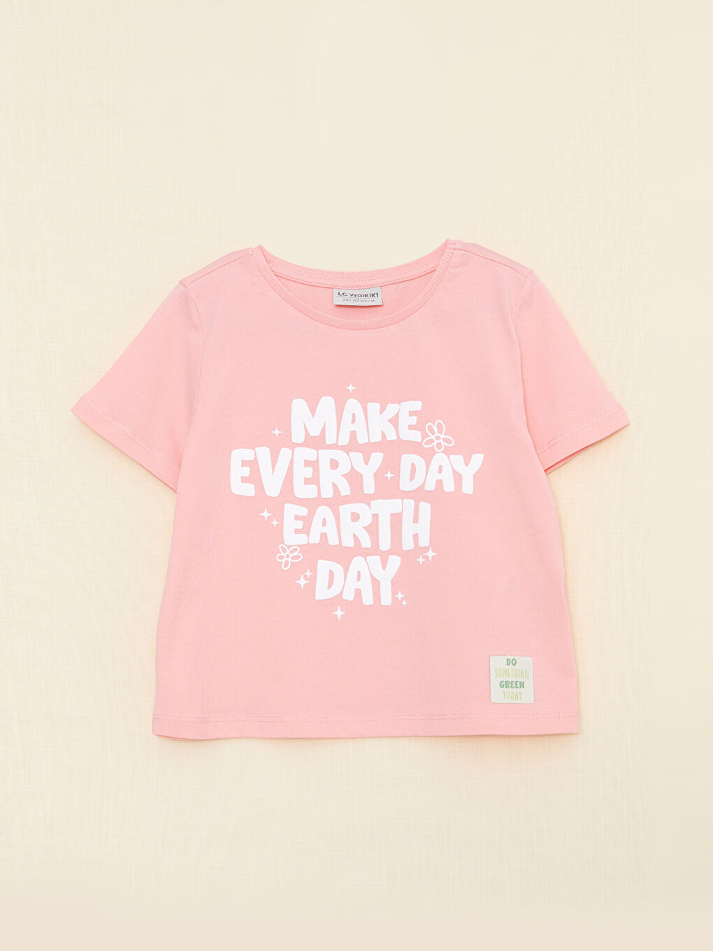 Футболка с круглым вырезом, с принтом, с коротким рукавом, для девочек