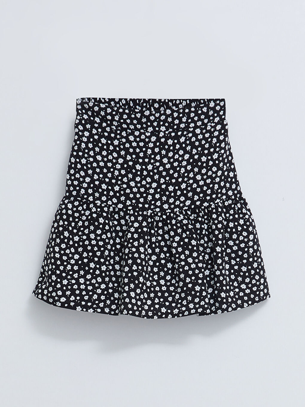 Jupe Fille à Motif en Viscose avec Taille Élastique