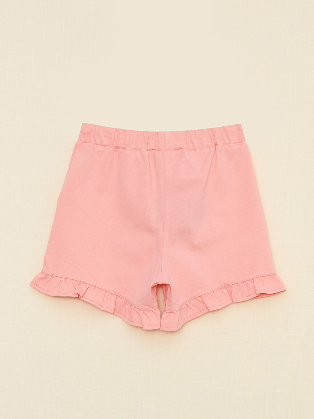 Mercan Beli Lastikli Basic Kız Çocuk Şort-1