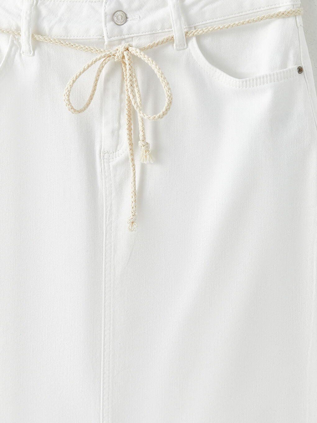 Women's Slim Fit Straight Pocket Detailed Rodeo Jean Skirt-8