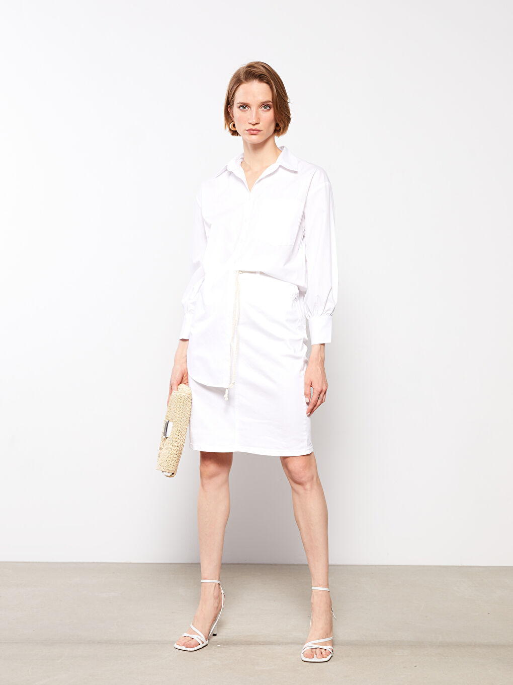 Women's Slim Fit Straight Pocket Detailed Rodeo Jean Skirt-1