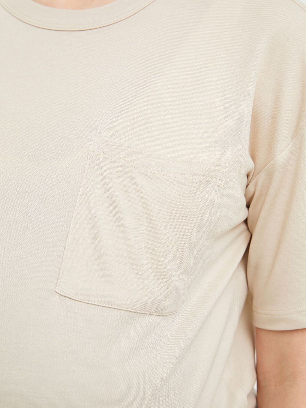 Crew Neck Regular Short Sleeve Maternity T-shirt -S2HG57Z8-G8H