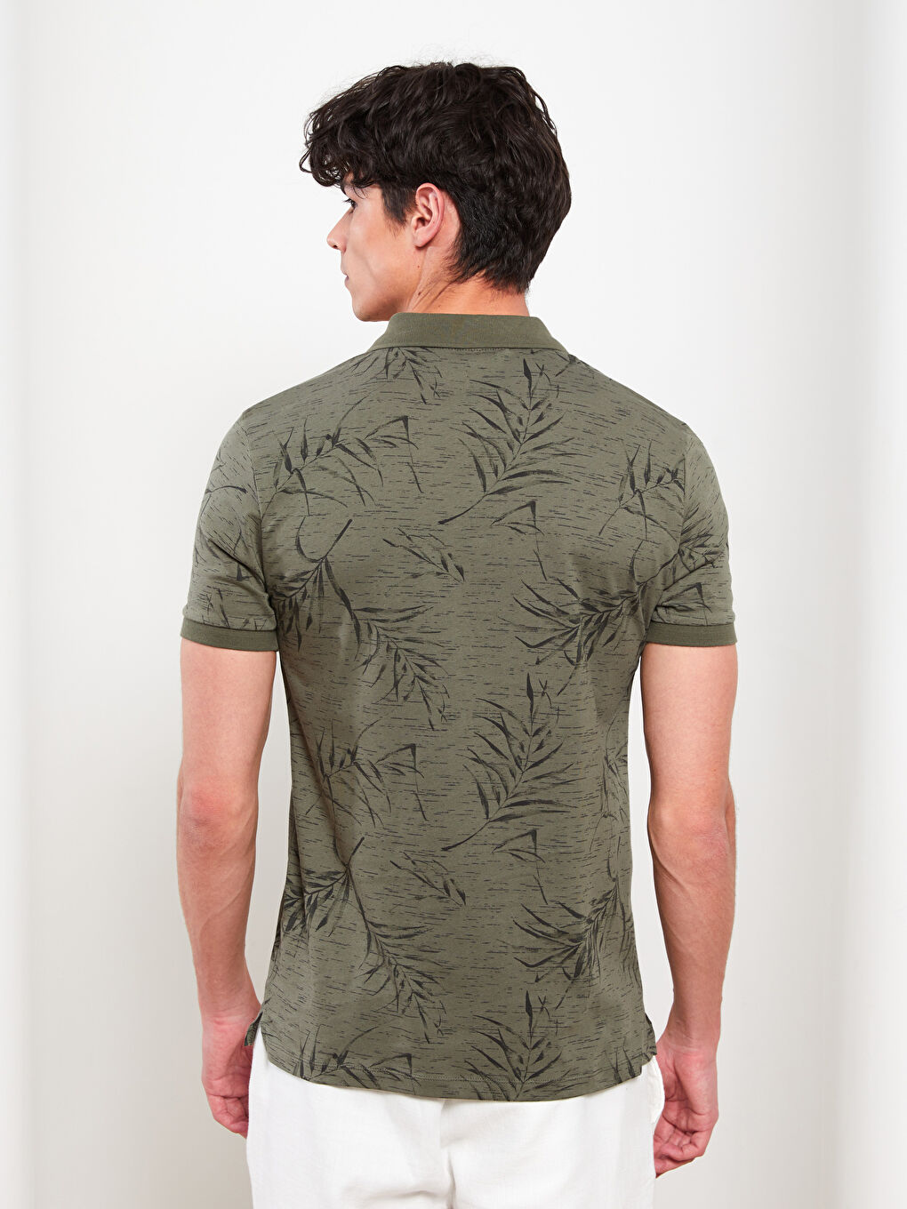 XSIDE Polo Neck Short Sleeve Patterned Jersey Men's T-Shirt -S2HG63Z8-Q1B