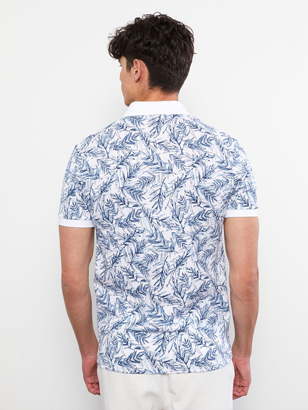 XSIDE Polo Neck Short Sleeve Patterned Pique Men's T-Shirt -S2HG68Z8-Q6K