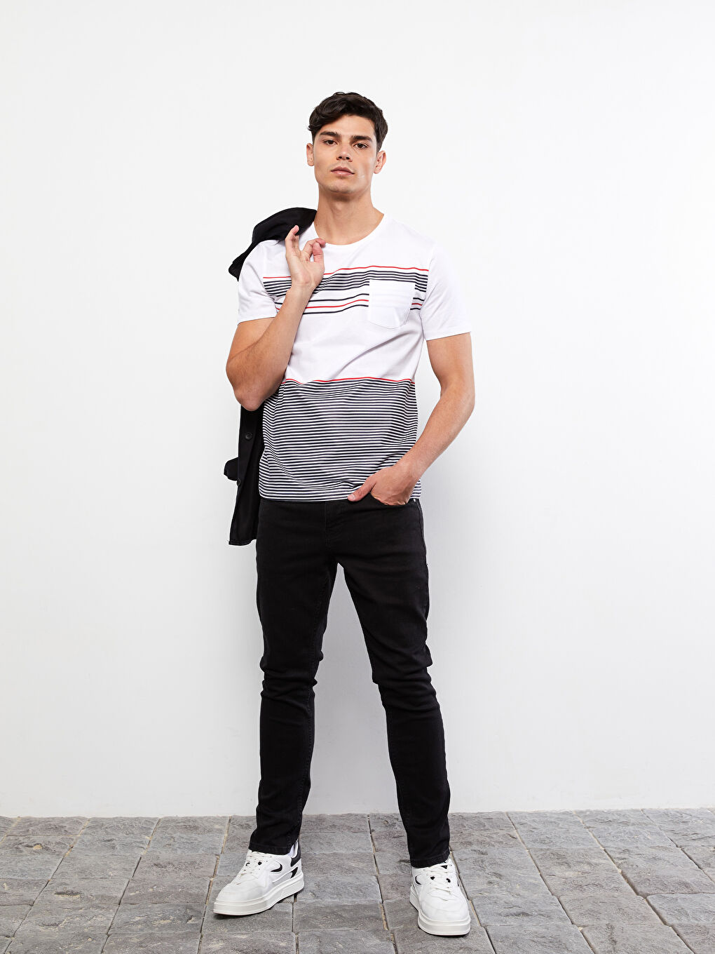 Siyah 750 Slim Fit Erkek Jean Pantolon-1