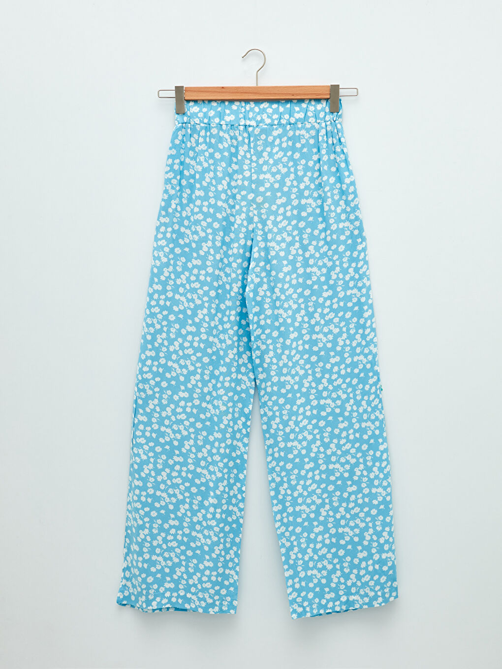 Pantaloni din Vâscoză cu Talie cu Fermoar, Detalii Florale și Buzunare pentru Femei-1