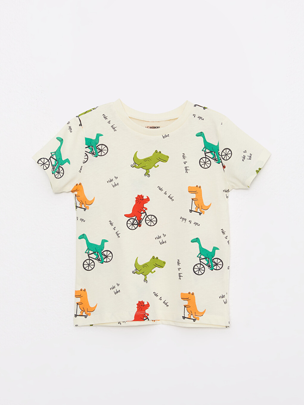 Crew Neck Short Sleeve Printed Cotton Baby Boy T-Shirt