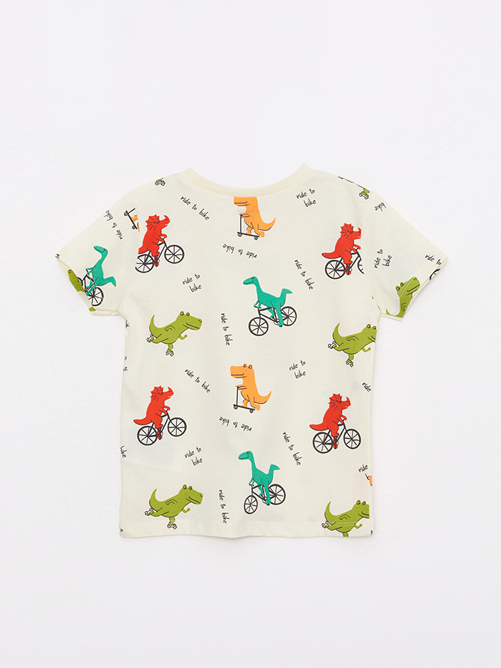 Crew Neck Short Sleeve Printed Cotton Baby Boy T-Shirt-1