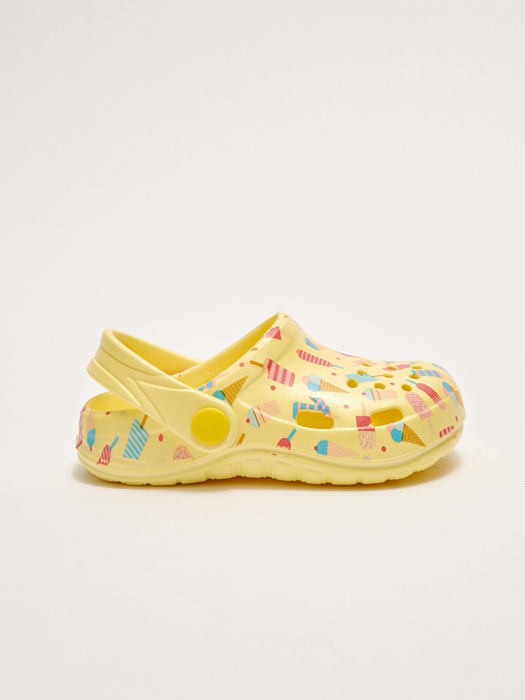 Sarı Baskılı Kız Çocuk Sandalet-1