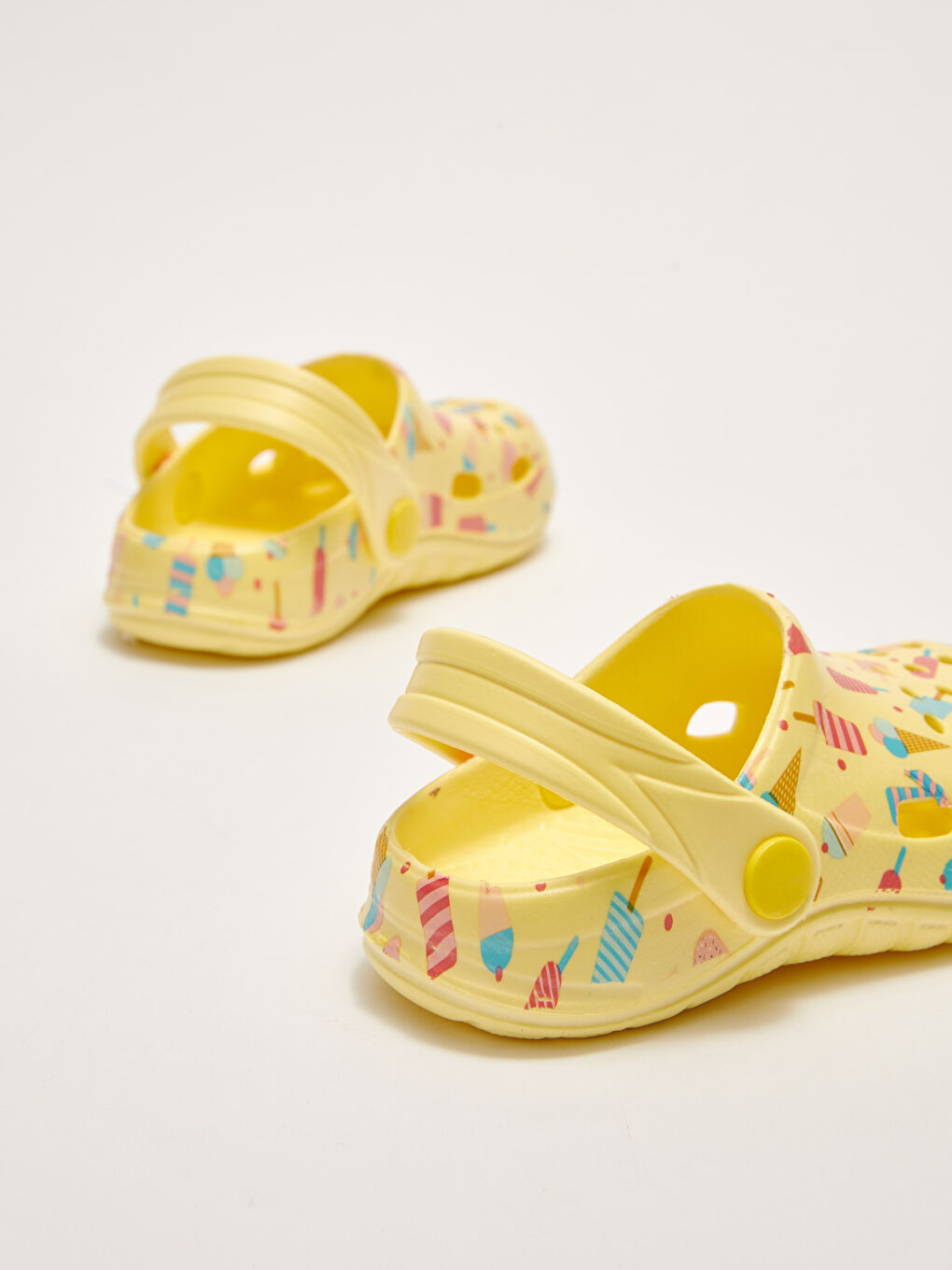 Sarı Baskılı Kız Çocuk Sandalet-4