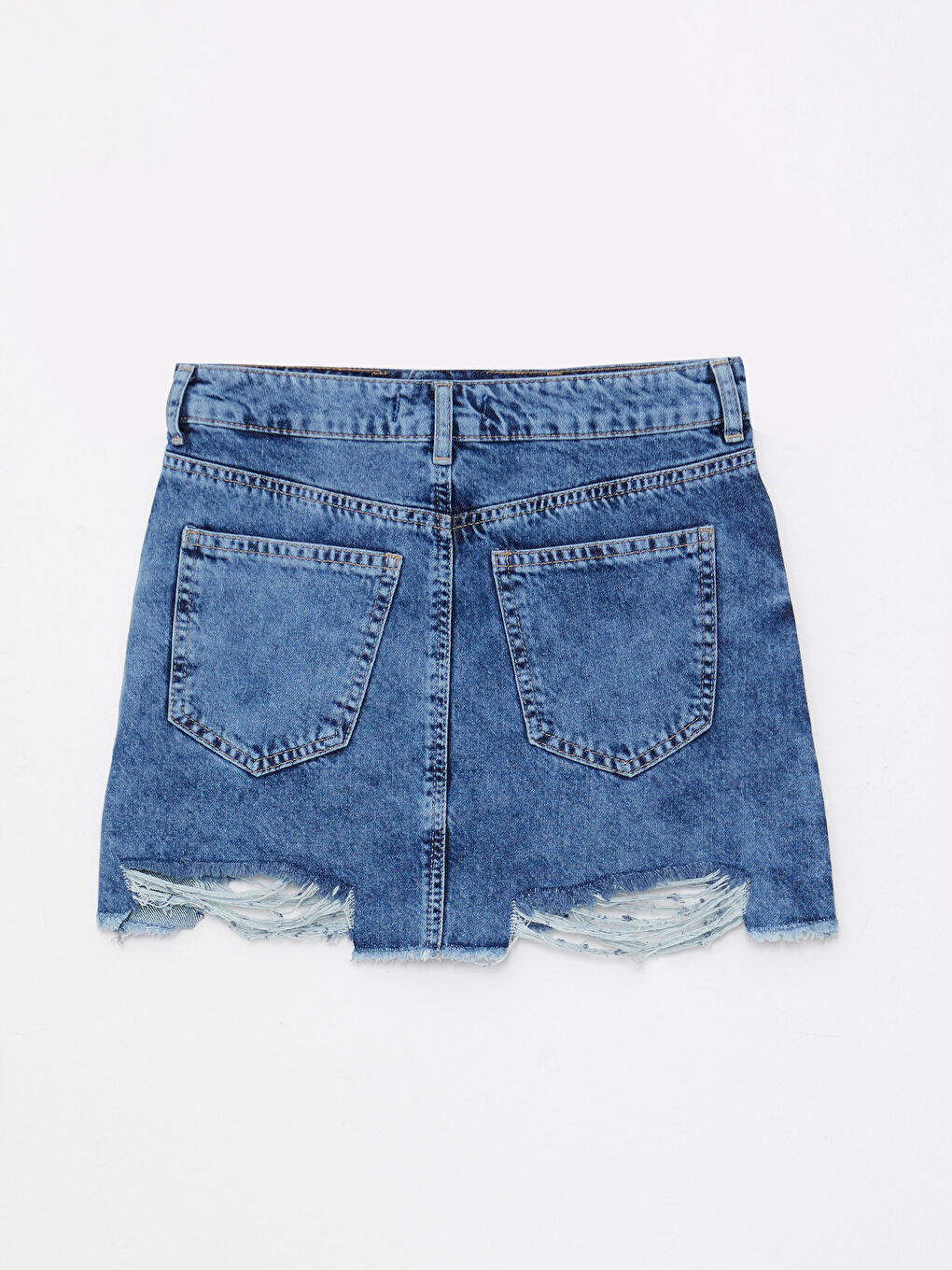 Standard Fit Plain Pocket Detailed Women's Jean Skirt -S2HH63Z8-311