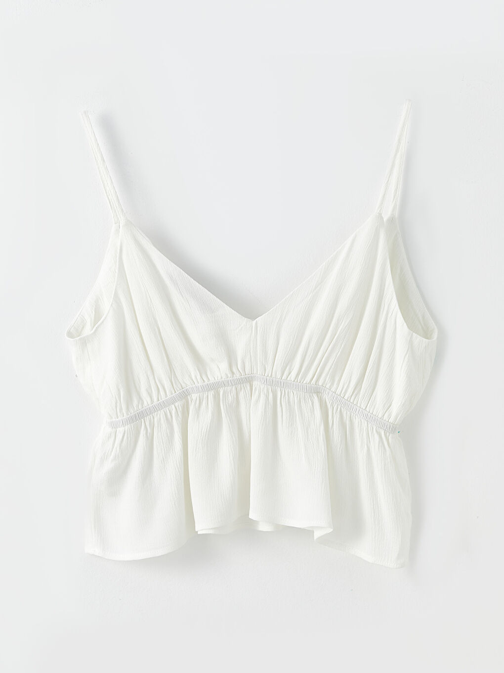 Әйелдерге арналған вискоза блузка v жағалы бауы бар-1