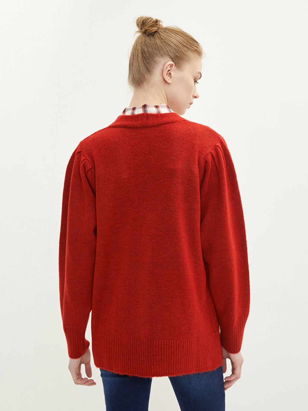 V Neck Women's Knitwear Cardigan-4