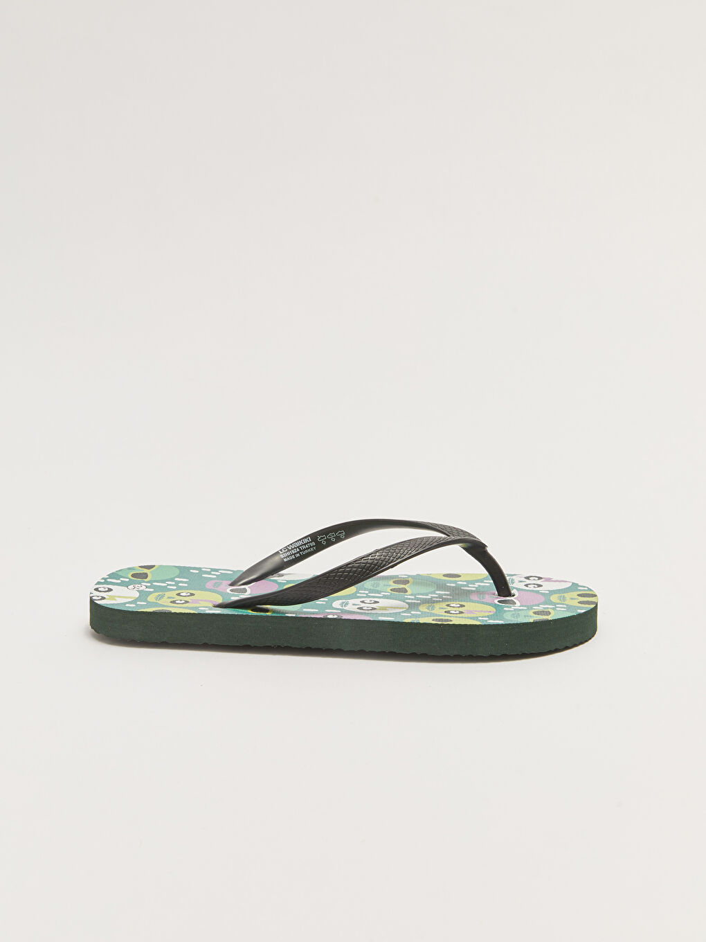 Yeşil Baskılı Parmak Arası Erkek Çocuk Plaj Terliği-1