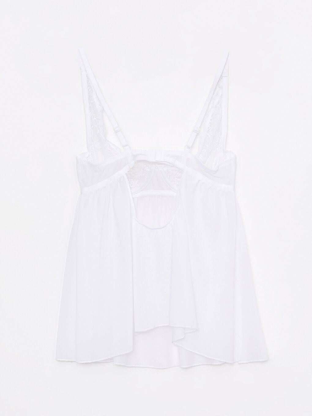 LCW DREAM Beyaz Dolgusuz Dantelli Babydoll - 1