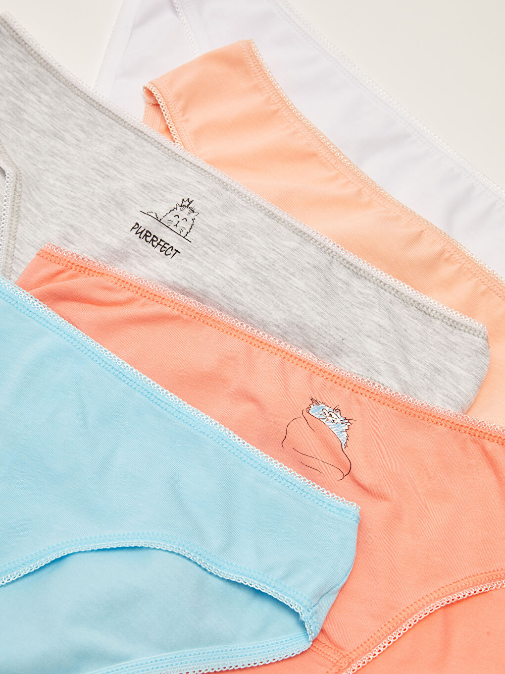 Mercan Baskılı Bikini Külot 5'li-2