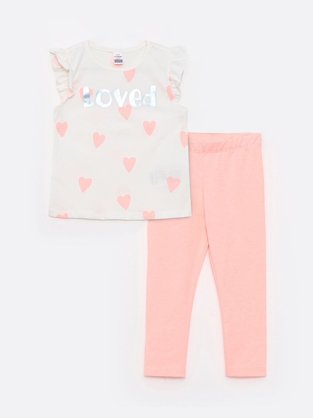 Ensemble T-Shirt et Leggings Imprimés Bébé Fille Col Rond Lot de 2