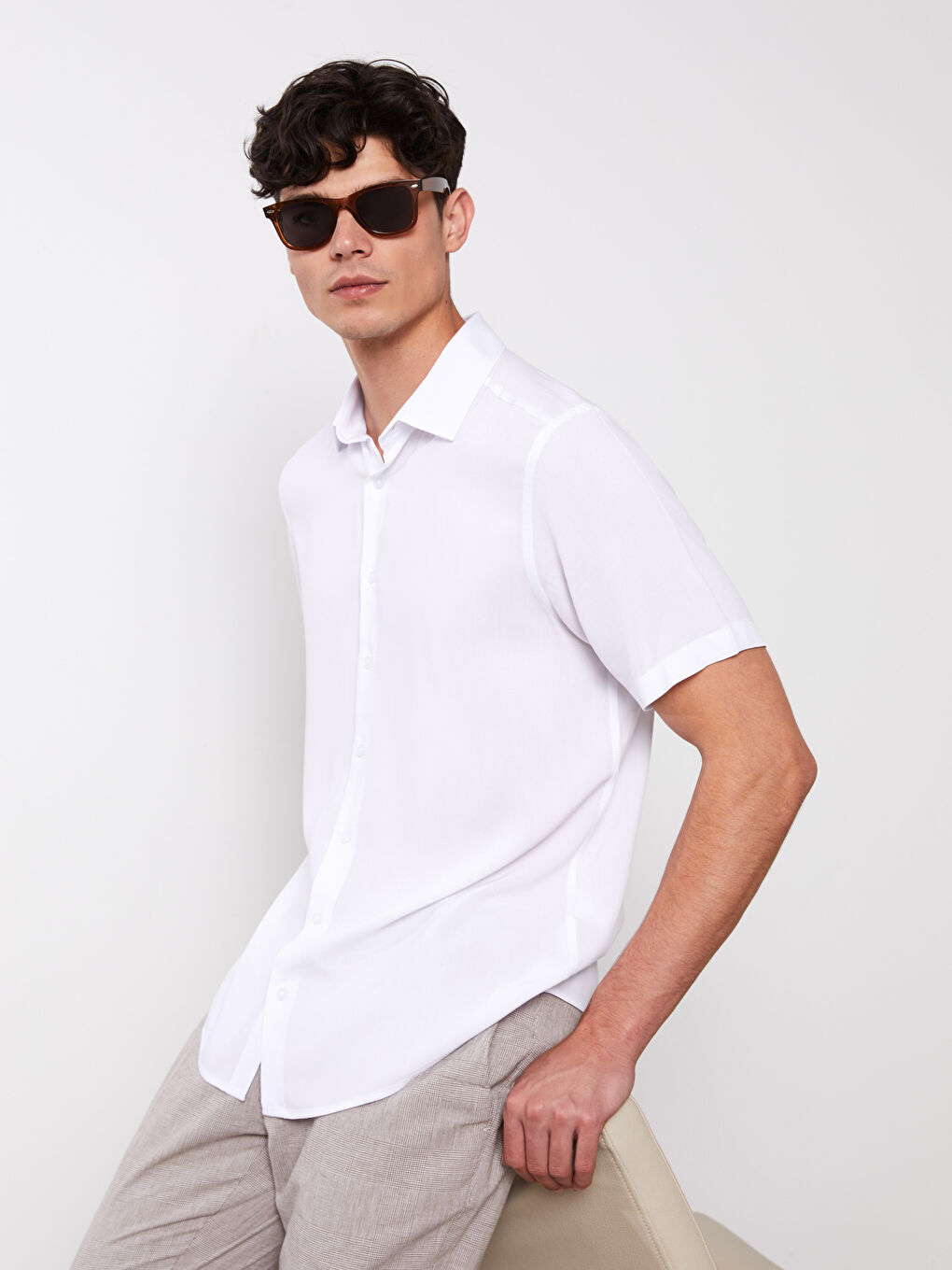 Regular Fit Short Sleeve Men's Shirt