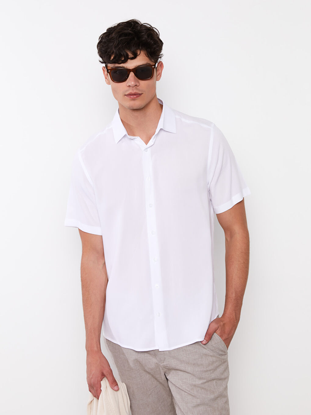 Regular Fit Short Sleeve Men's Shirt-1