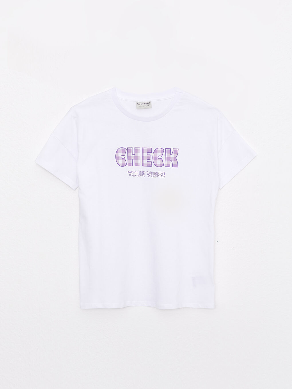 T-shirt et Short Fille à Manches Courtes Écossais Col Rond-1