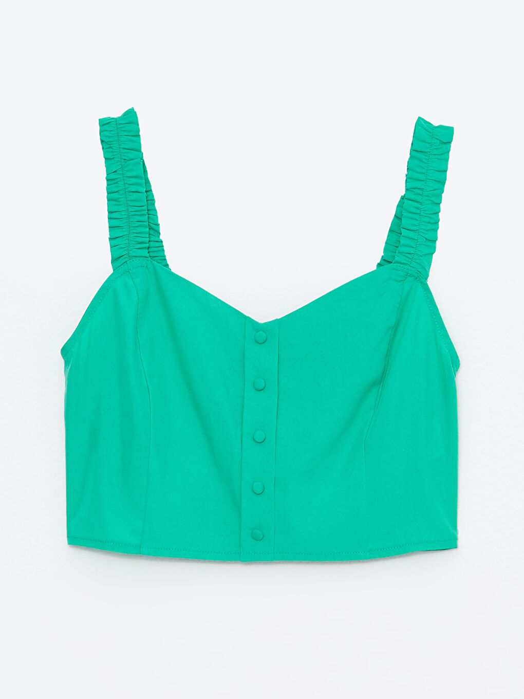 Heart Collar Straight Strap Women's Blouse -S2HI89Z8-GHU
