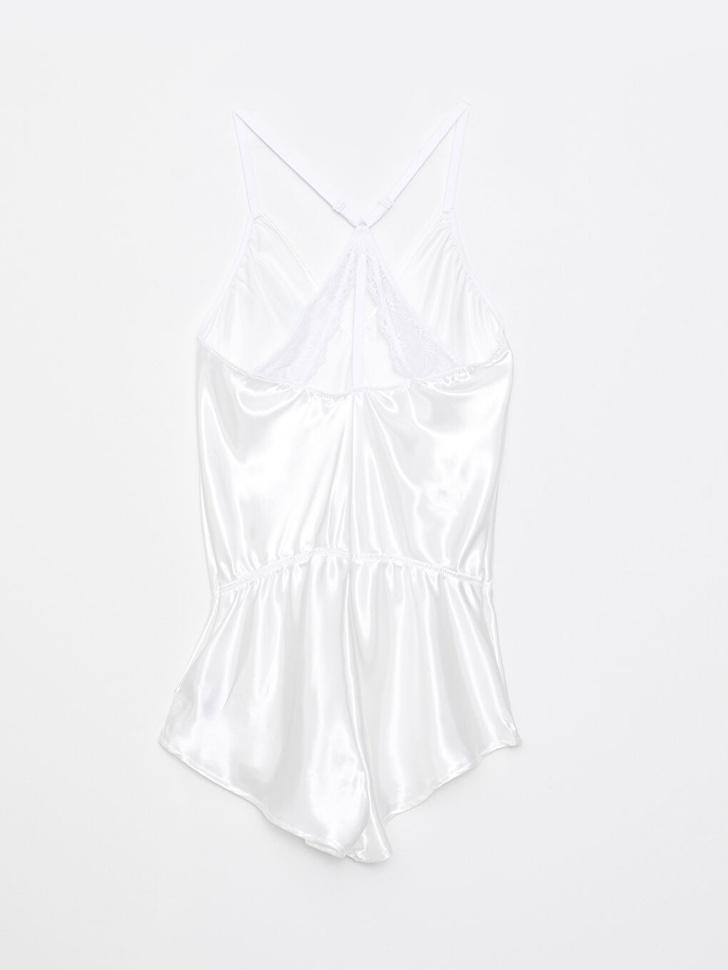 LCW DREAM Beyaz Dolgusuz Dantel Detaylı Babydoll - 1