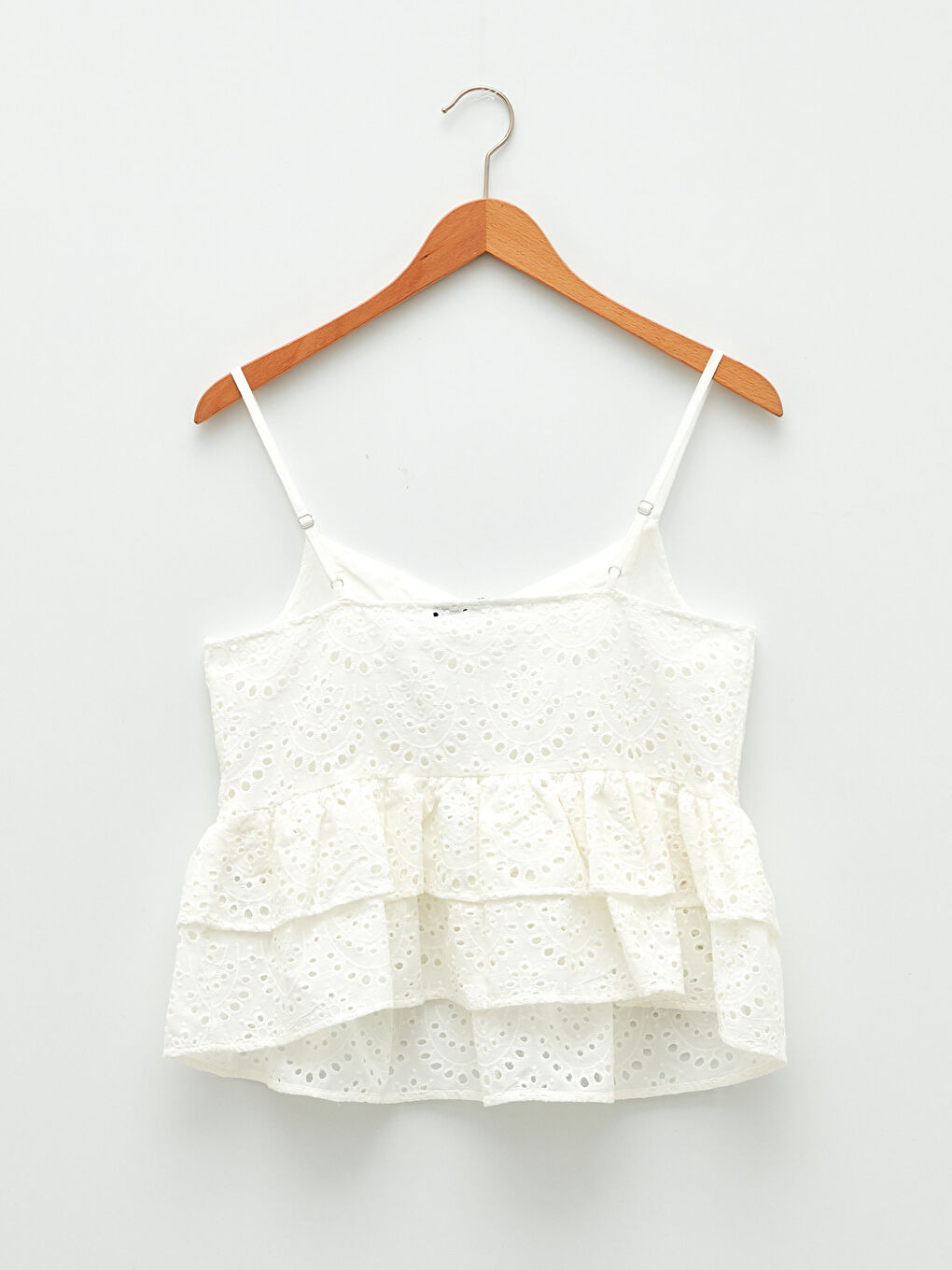 V-Neck Self Patterned Halter Crop Women's Cotton Blouse-7