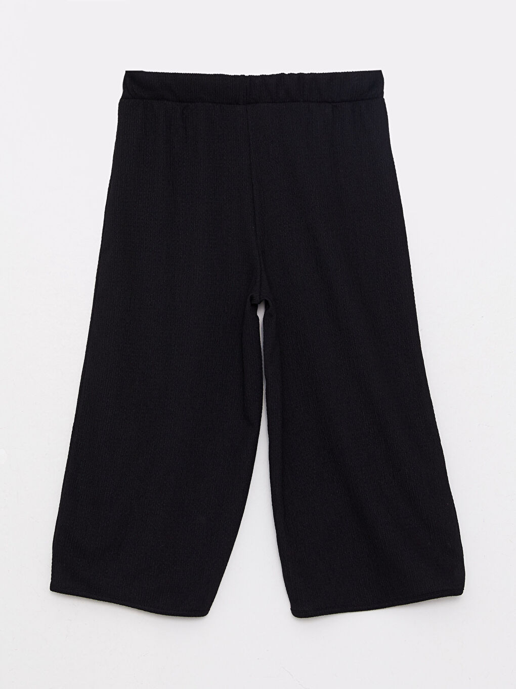 Siyah Beli Lastikli Basic Kız Çocuk Kapri-1