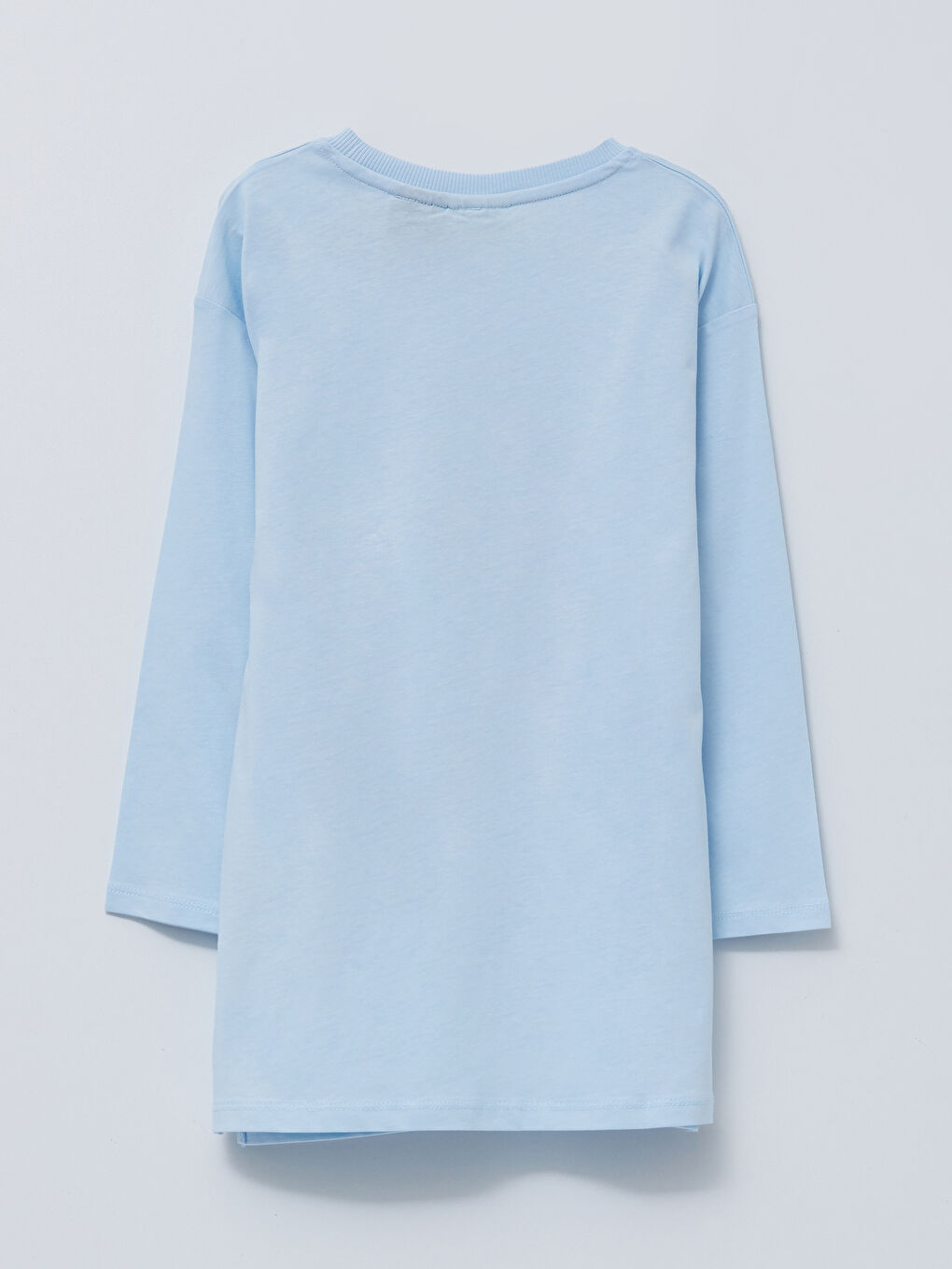 Crew Neck Mickey Mouse Printed Long Sleeve Cotton Girls' Tunic-1