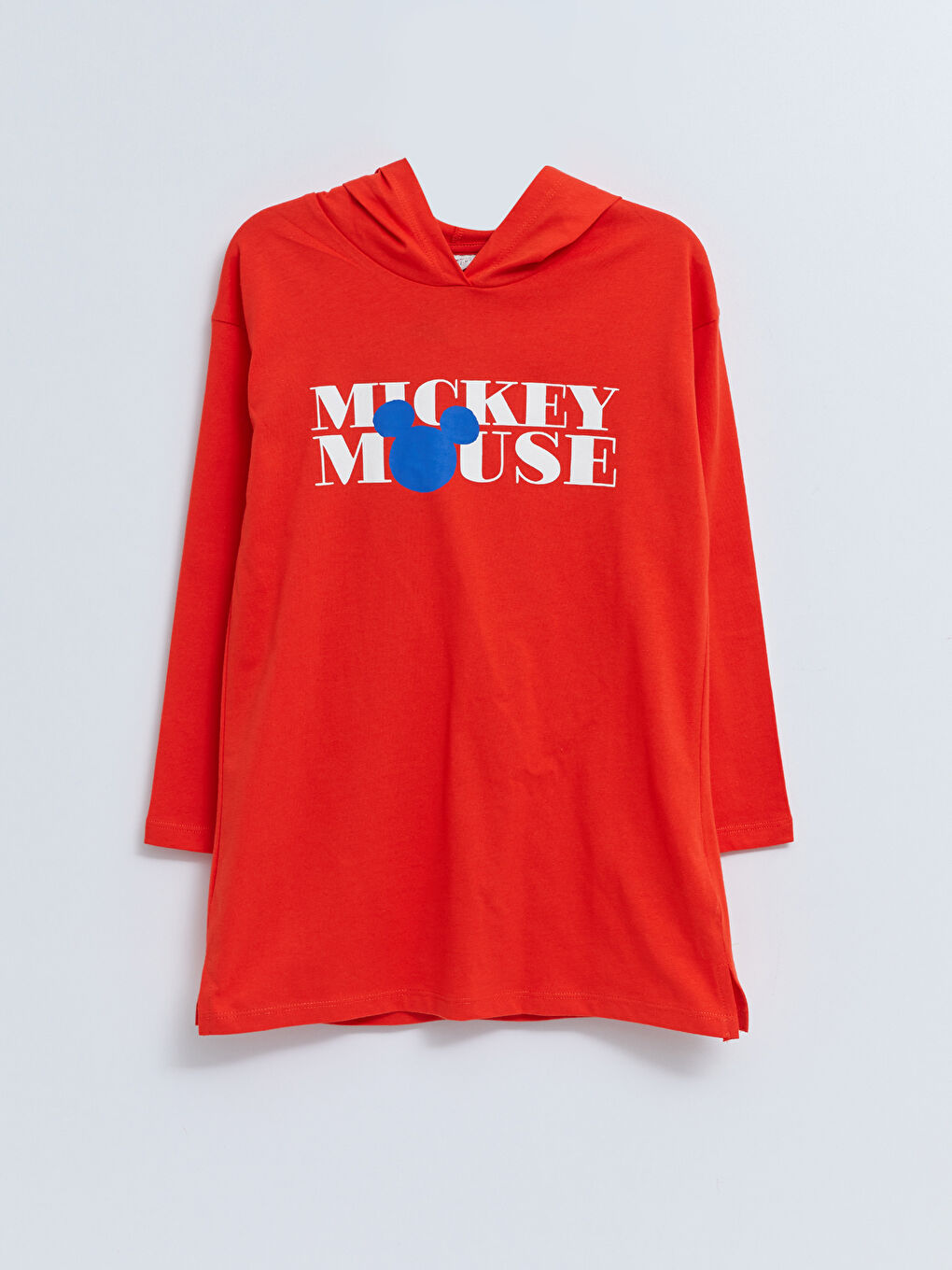 LCW Kids Hooded Mickey Mouse Printed Long Sleeve Girl's T-Shirt -S2HJ18Z4-R22