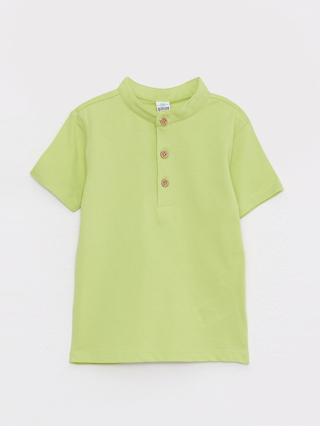 Yeşil Hakim Yaka Kısa Kollu Basic Erkek Bebek Tişört ve Şort 2'li Takım-1