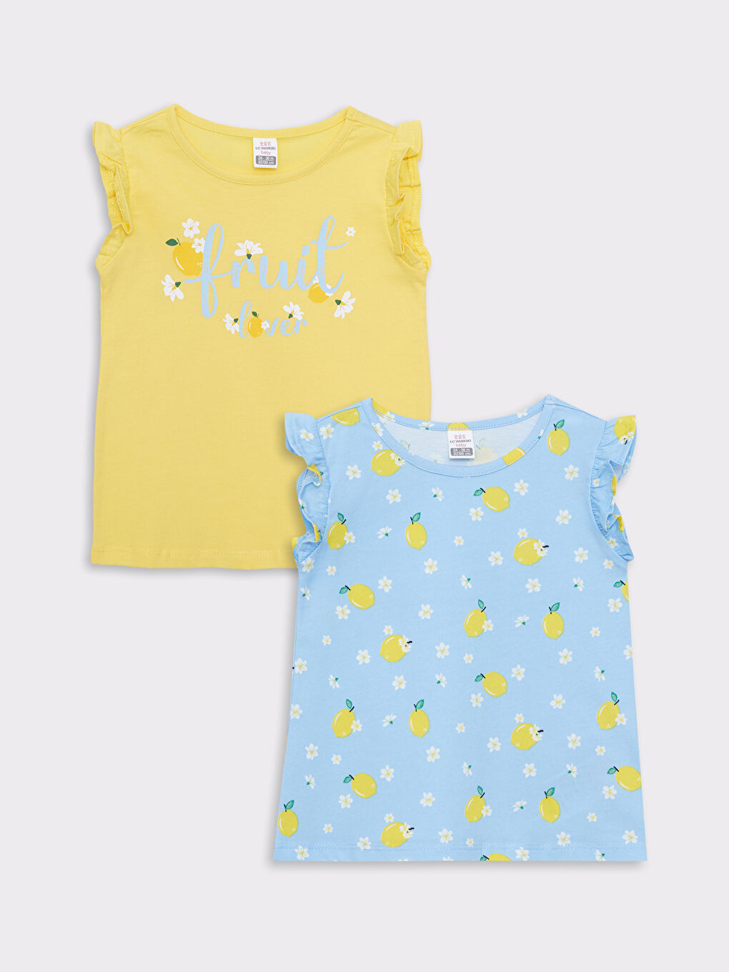 Débardeur Imprimé Bébé Fille Col Rond Lot de 2