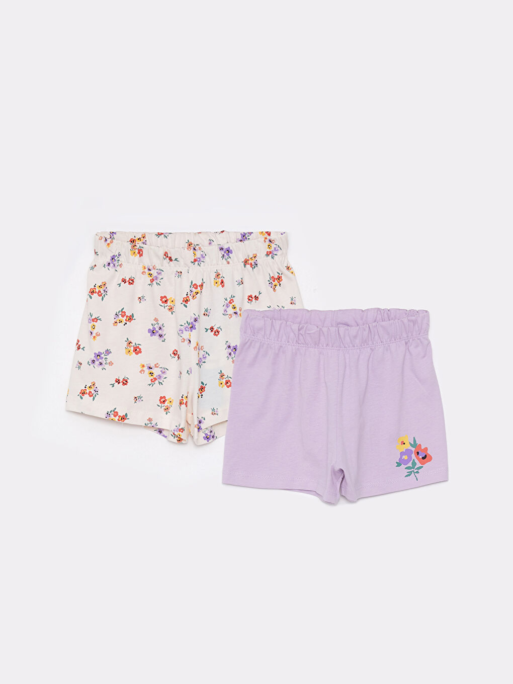 Elastic Waist Cotton Baby Girl Shorts 2 Pieces -S2HJ60Z1-LQA