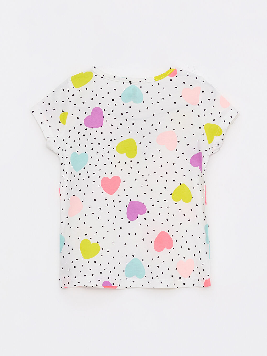 Crew Neck Short Sleeve Printed Baby Girl T-Shirt 2 Pieces-4