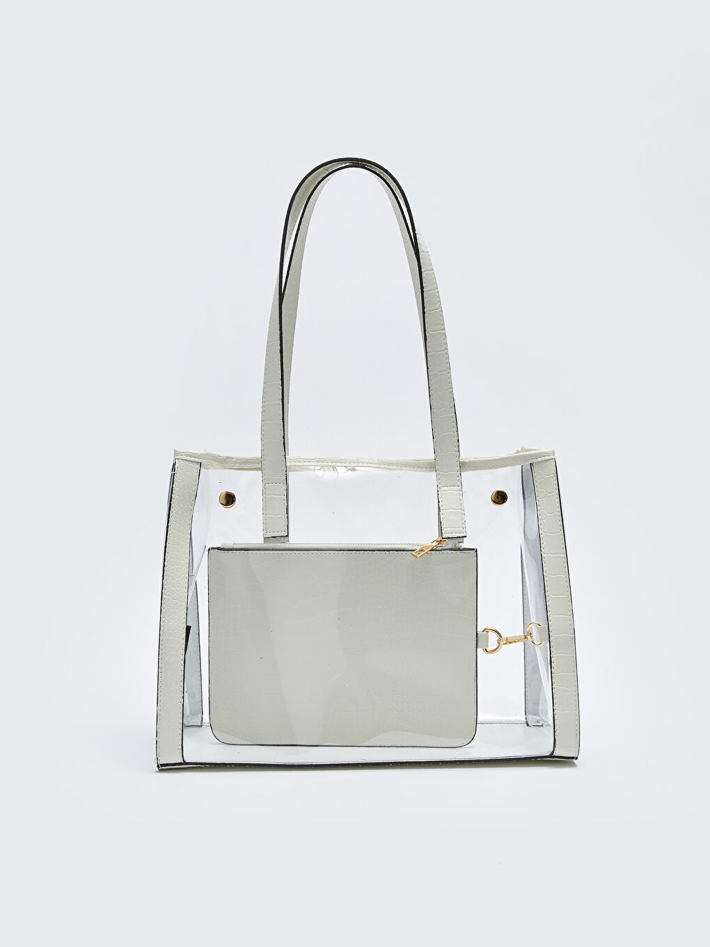 Renksiz Şeffaf Görünümlü Kadın Kol Çantası-3