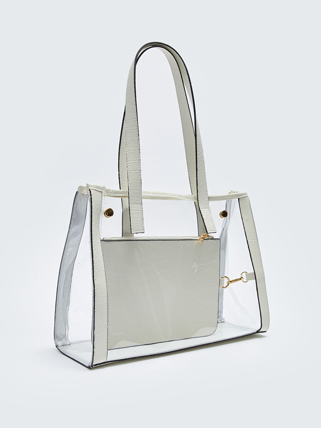 Renksiz Şeffaf Görünümlü Kadın Kol Çantası-4