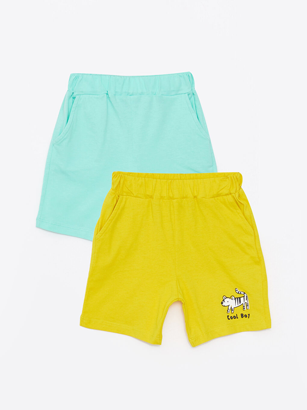 Elastic Waist Cotton Baby Boy Shorts 2 Pieces -S2HJ87Z1-QX0