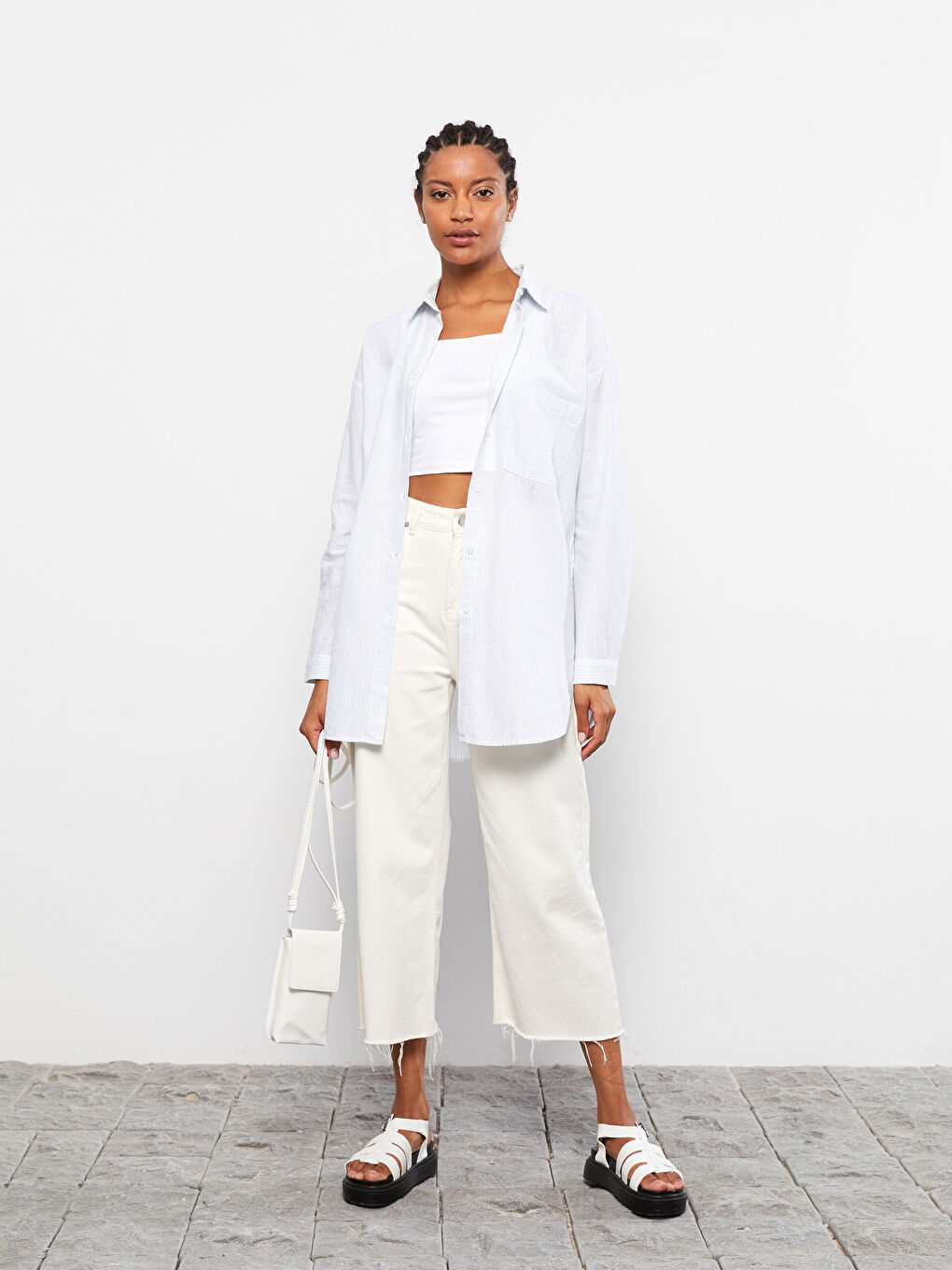 Tunică Cămașă Vărgată pentru Femei