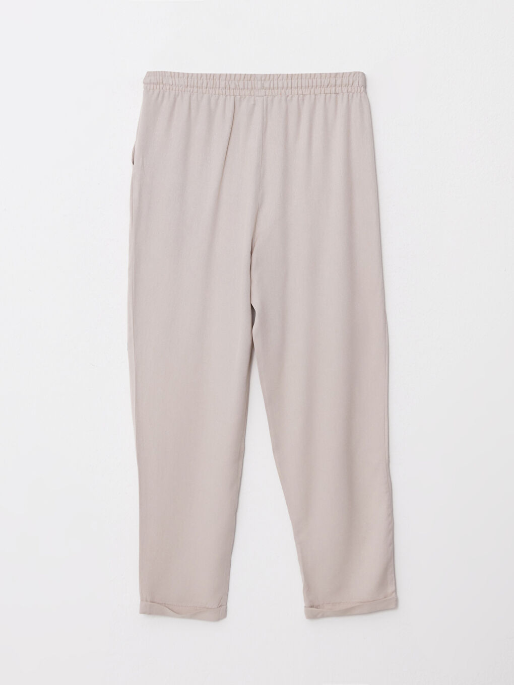 LCW Vision Elastic Waist Comfortable Fit Straight Viscose Women's Trousers -S2HK20Z8-FJS