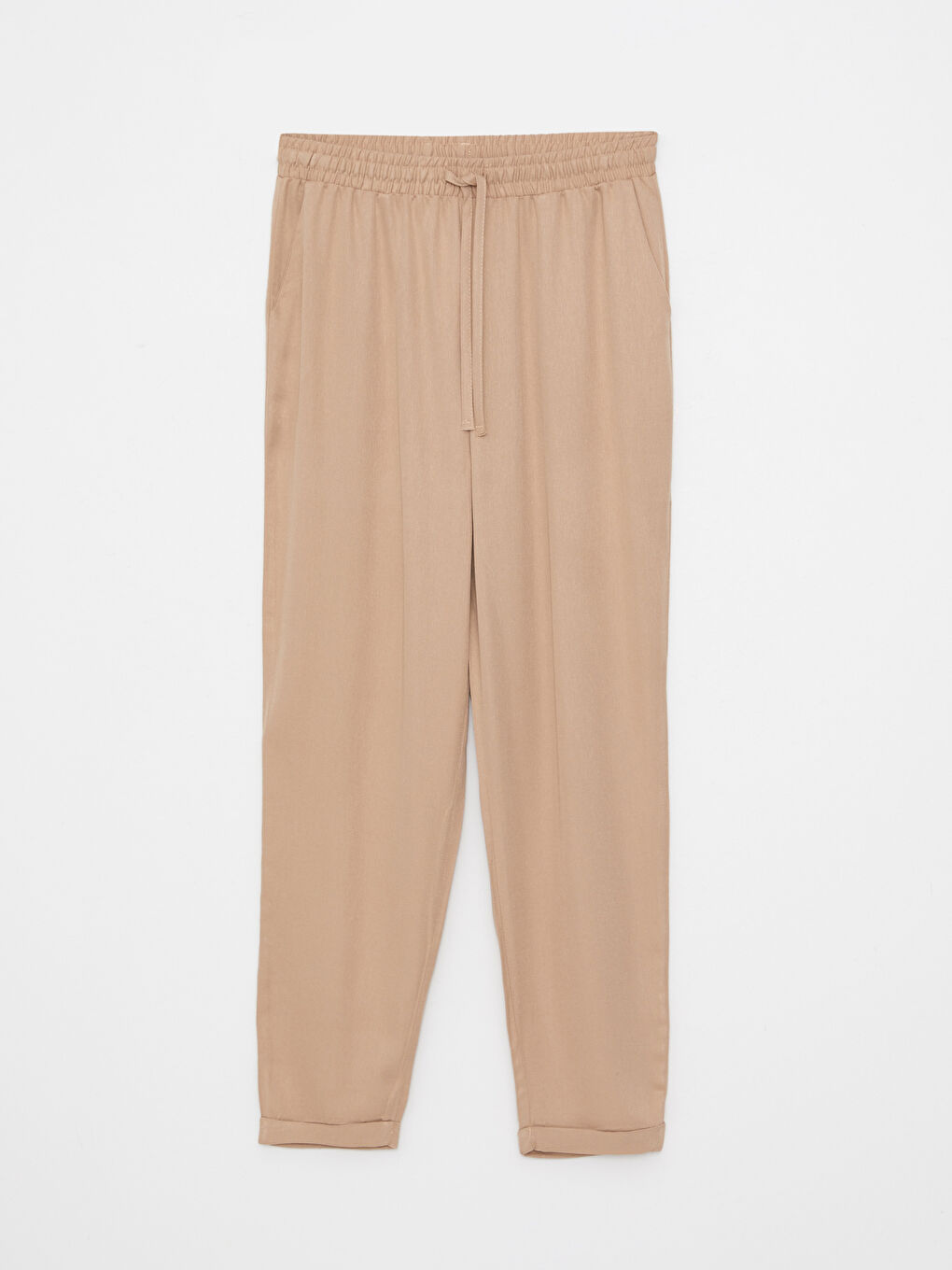 LCW Vision Elastičan struk Udoban kroj Ravne Viskozne Ženske Pantalone -S2HK20Z8-GHQ