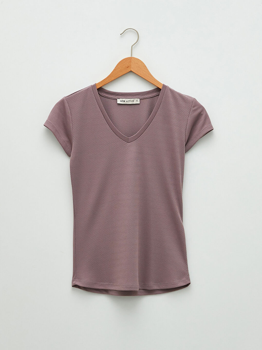 XSIDE ACTIVE V-Neck Self Patterned Short Sleeve Women's Sports T-Shirt -S2HK24Z8-QUF