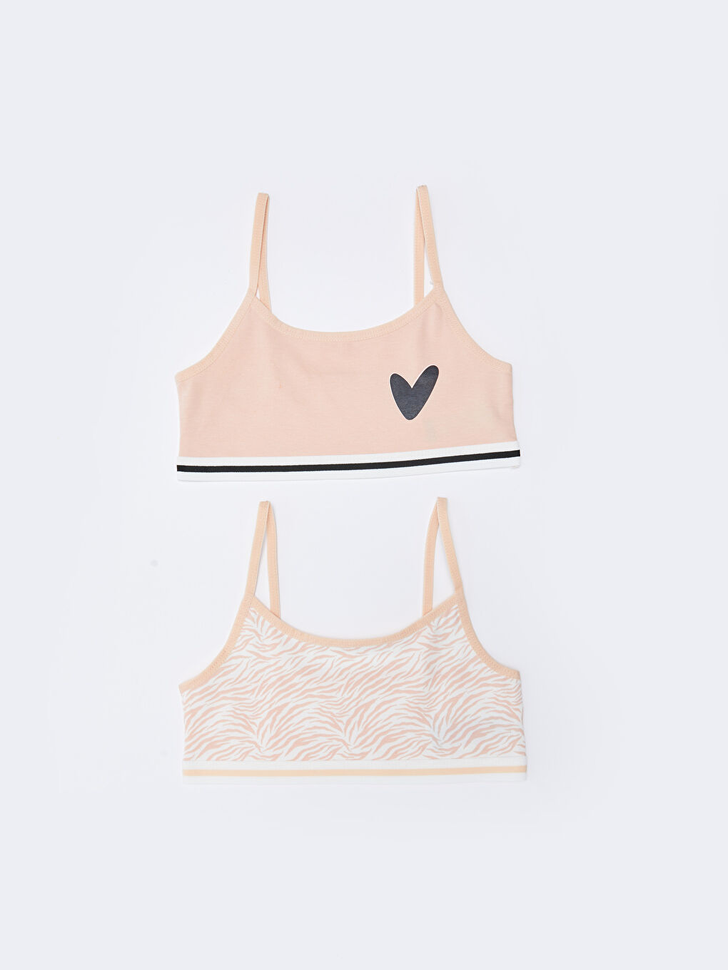 Printed Cotton Girl Bustier 2-Pack